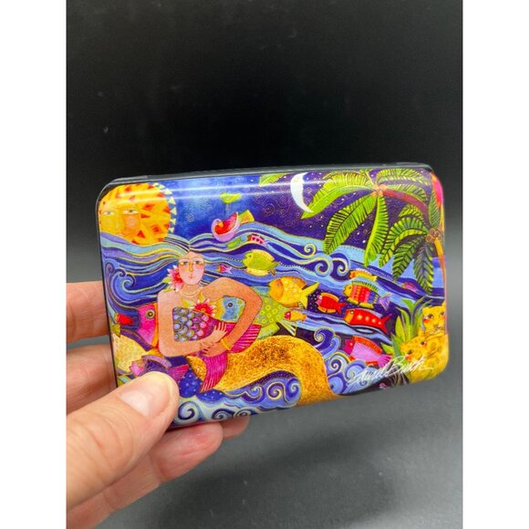 Laurel Burch Sea Goddess Armored Wallet Hard Shell Credit Card Holder 4" Wallet - Picture 1 of 6